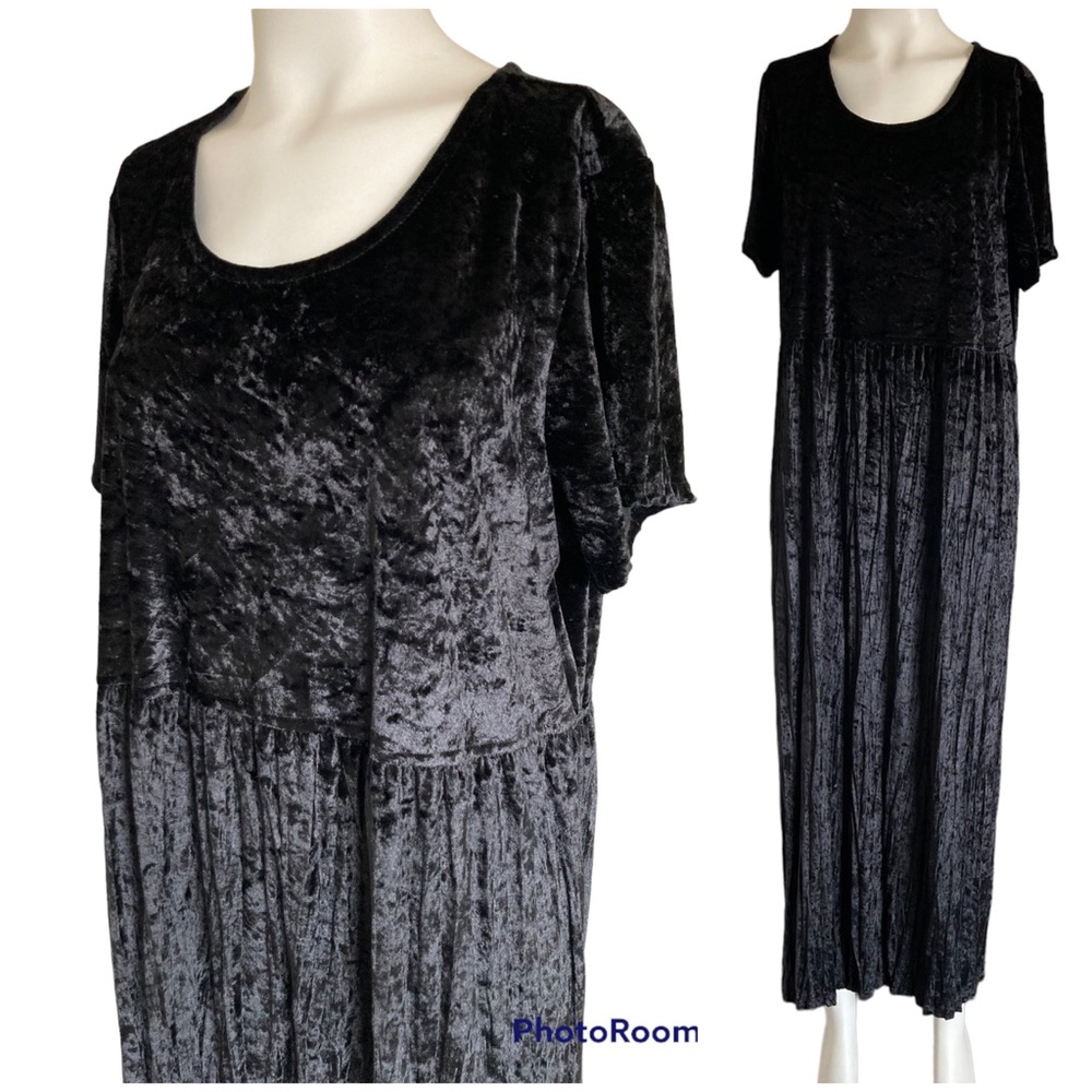Vintage Green Mountain Mercantile Vermont Country Store Crushed Velvet Dress 16